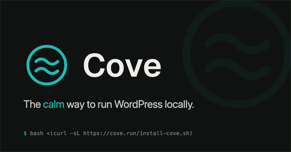 Cove — One script: Caddy, FrankenPHP, MariaDB, and Mailpit, with automatic HTTPS and a…